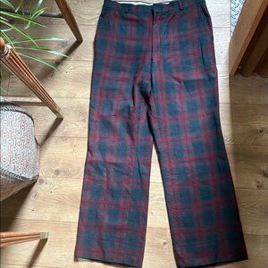 Men's Plaid Pants - Red and Green